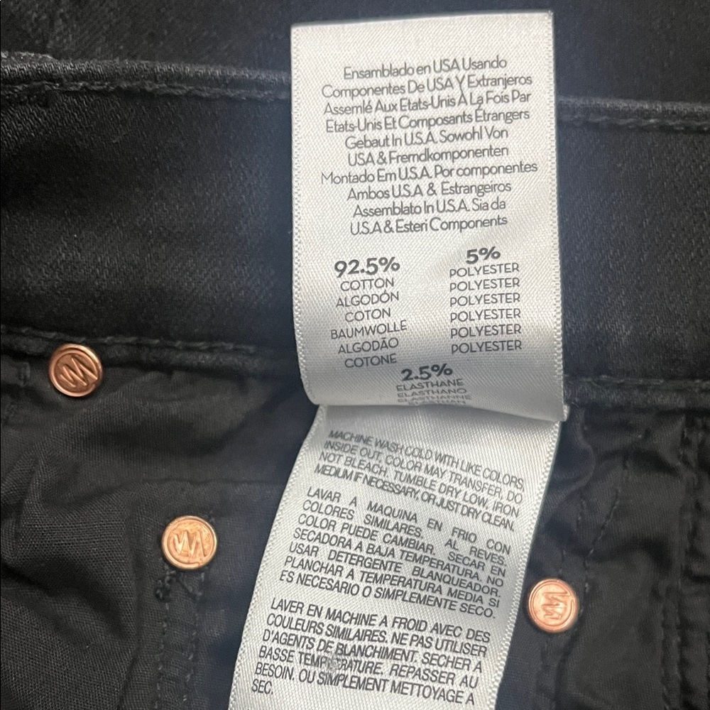 Mother The Insider Crop Step Fray Not Guilty Black High Rise Jeans size 27 - Picture 14 of 14